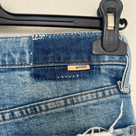 Mother Superior The Rambler Ankle Jeans - Distressed Medium Blue Wash - Size 26 - Picture 10 of 14